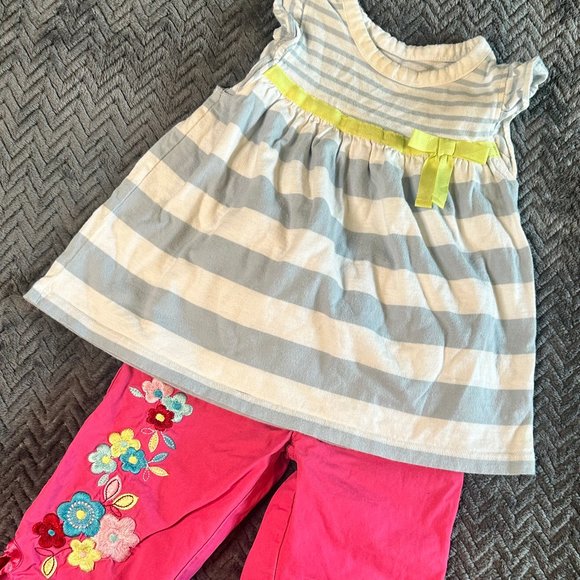 18MO-2T Spring Tank with Flower Pants - Picture 1 of 5